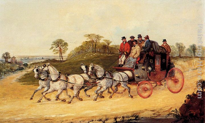 Mail Coaches on an Open Road painting - Henry Alken Mail Coaches on an Open Road art painting